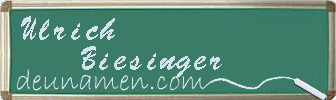 Ulrich Biesinger Visitenkarte